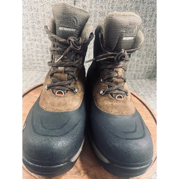The North Face Chilkats Mens Waterproof Brown Suede & Rubber Snow Boots Sz 14 - Picture 1 of 16